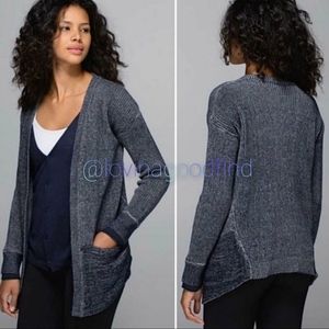 LULULEMON Vestigan Thumbholes Cardigan EUC Inkwell sz 6